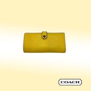 Coach Slim Trifold Wallet – Sunflower Yellow